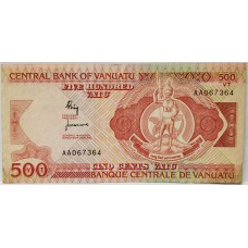 VANUATU 1982 . FIVE HUNDRED 500 VATU BANKNOTE